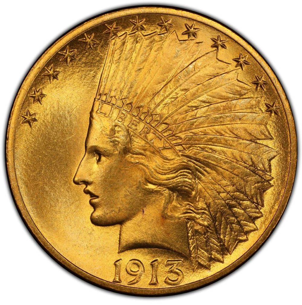 1913 Gold Indian Head Coin