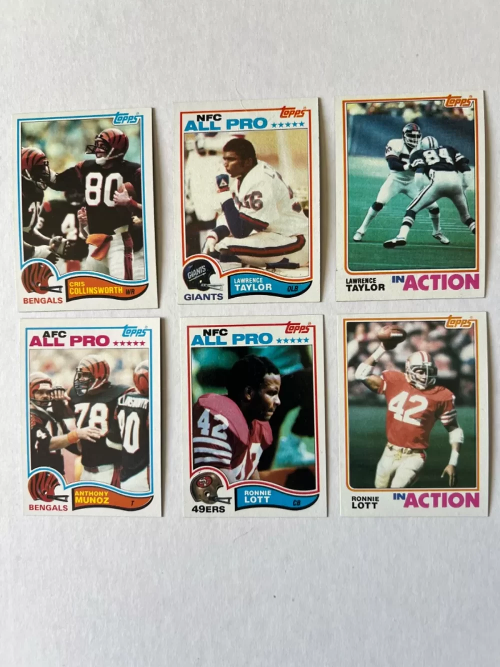 1982 Topps Football Card Complete Set 1-528 Lawrence Taylor Rookie Beautiful